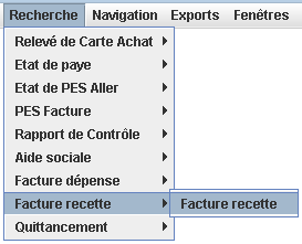 Recherche Facture Recette
