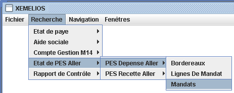 Recherche Mandat Depense