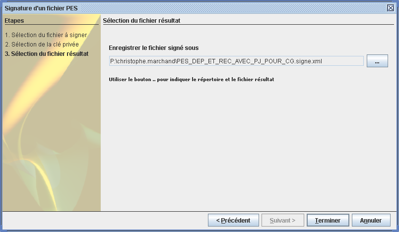 choix fichier