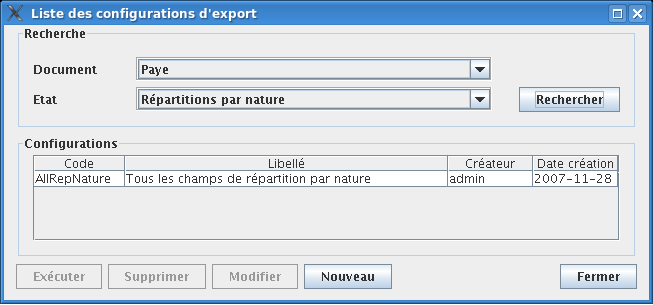 config export