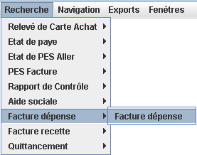 Recherche Facture Depense