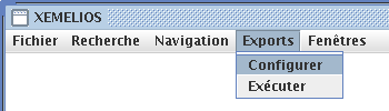 Menu Export / Configurer...