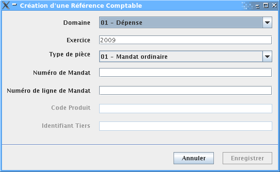 Ajout Référence comptable